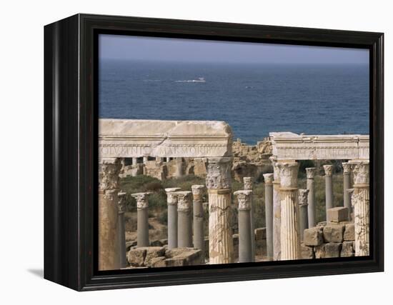 Theatre, Leptis Magna, Unesco World Heritage Site, Tripolitania, Libya, North Africa, Africa-Nico Tondini-Framed Premier Image Canvas