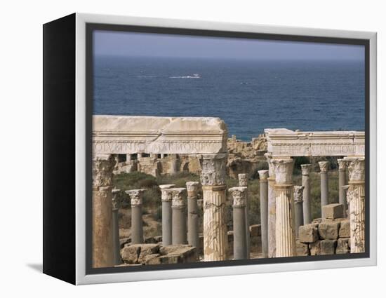 Theatre, Leptis Magna, Unesco World Heritage Site, Tripolitania, Libya, North Africa, Africa-Nico Tondini-Framed Premier Image Canvas