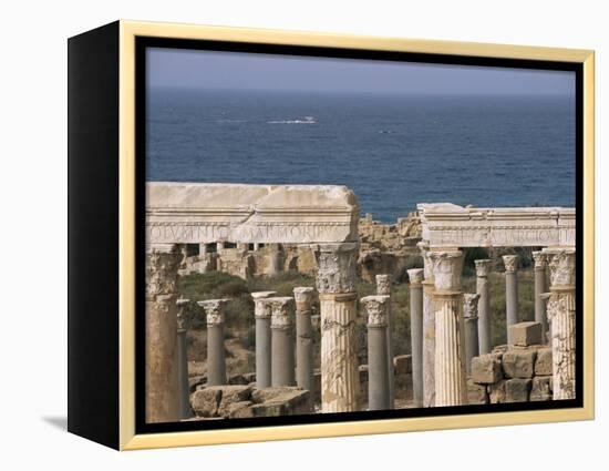 Theatre, Leptis Magna, Unesco World Heritage Site, Tripolitania, Libya, North Africa, Africa-Nico Tondini-Framed Premier Image Canvas