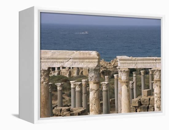 Theatre, Leptis Magna, Unesco World Heritage Site, Tripolitania, Libya, North Africa, Africa-Nico Tondini-Framed Premier Image Canvas