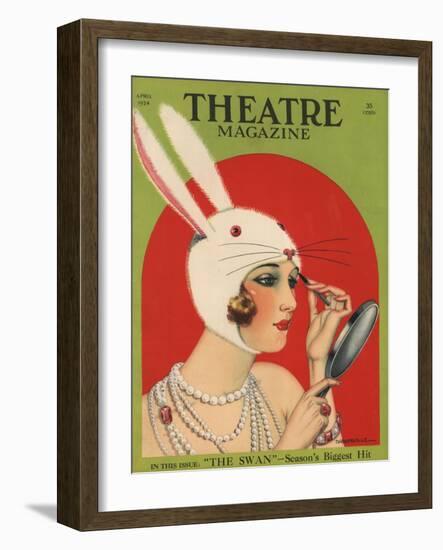 Theatre Magazine, Rabbits Bunny Girls Make Up Makeup Magazine, USA, 1924-null-Framed Giclee Print