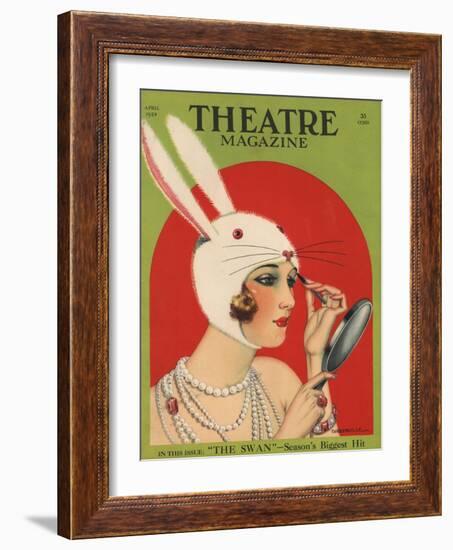 Theatre Magazine, Rabbits Bunny Girls Make Up Makeup Magazine, USA, 1924-null-Framed Giclee Print