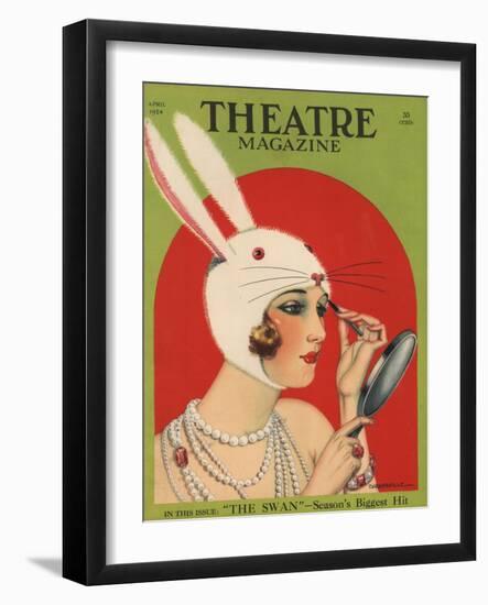 Theatre Magazine, Rabbits Bunny Girls Make Up Makeup Magazine, USA, 1924-null-Framed Giclee Print