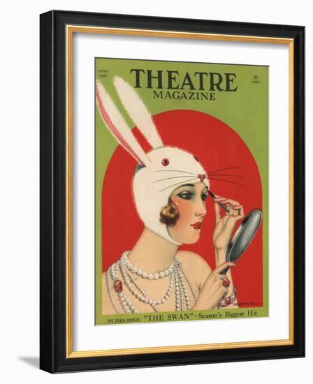 Theatre Magazine, Rabbits Bunny Girls Make Up Makeup Magazine, USA, 1924-null-Framed Giclee Print