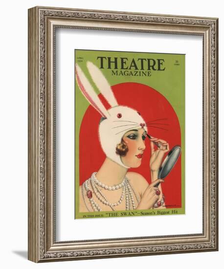 Theatre Magazine, Rabbits Bunny Girls Make Up Makeup Magazine, USA, 1924-null-Framed Giclee Print