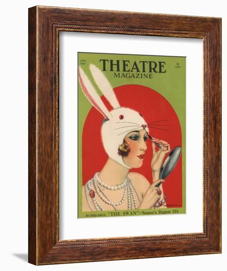 Theatre Magazine, Rabbits Bunny Girls Make Up Makeup Magazine, USA, 1924-null-Framed Giclee Print