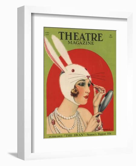 Theatre Magazine, Rabbits Bunny Girls Make Up Makeup Magazine, USA, 1924-null-Framed Giclee Print