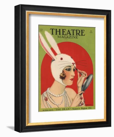 Theatre Magazine, Rabbits Bunny Girls Make Up Makeup Magazine, USA, 1924-null-Framed Giclee Print