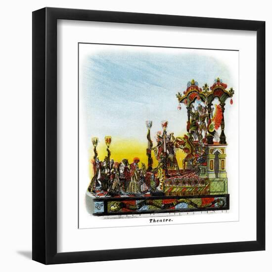 Theatre - Mardi Gras Parade Float Design-null-Framed Art Print