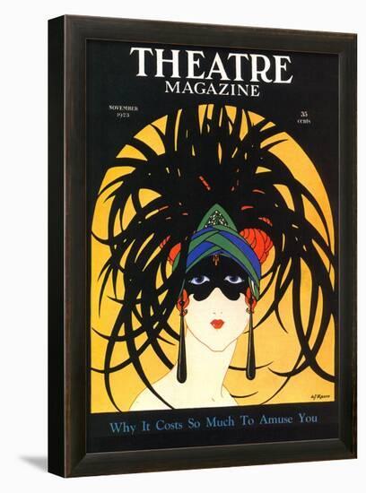 Theatre, Masks Magazine, USA, 1920-null-Framed Art Print