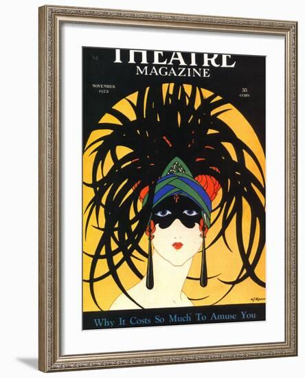 Theatre, Masks Magazine, USA, 1920-null-Framed Giclee Print