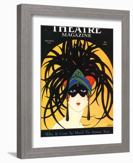 Theatre, Masks Magazine, USA, 1920-null-Framed Giclee Print