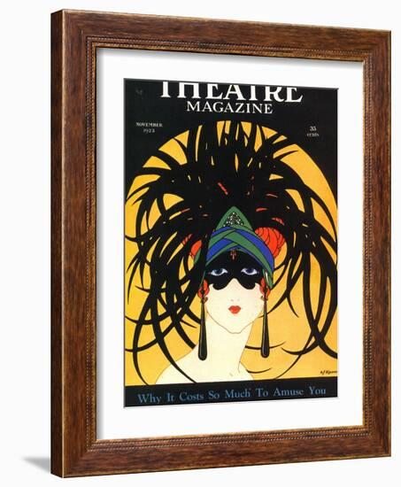 Theatre, Masks Magazine, USA, 1920-null-Framed Giclee Print