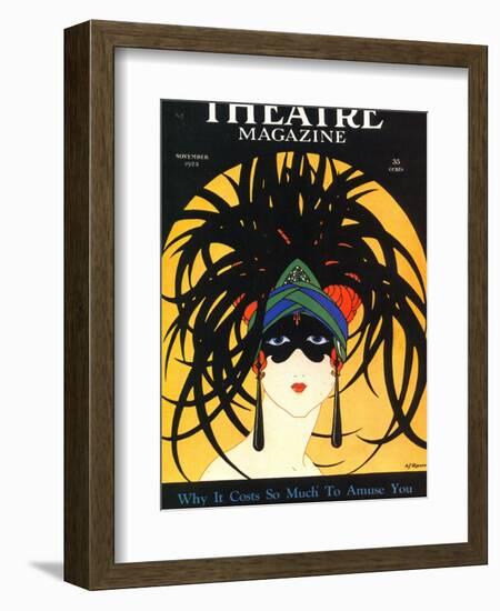 Theatre, Masks Magazine, USA, 1920-null-Framed Giclee Print