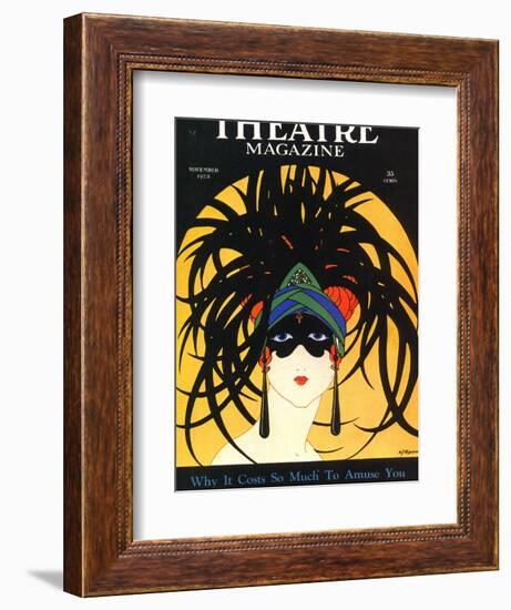 Theatre, Masks Magazine, USA, 1920-null-Framed Giclee Print