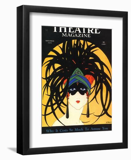 Theatre, Masks Magazine, USA, 1920-null-Framed Giclee Print