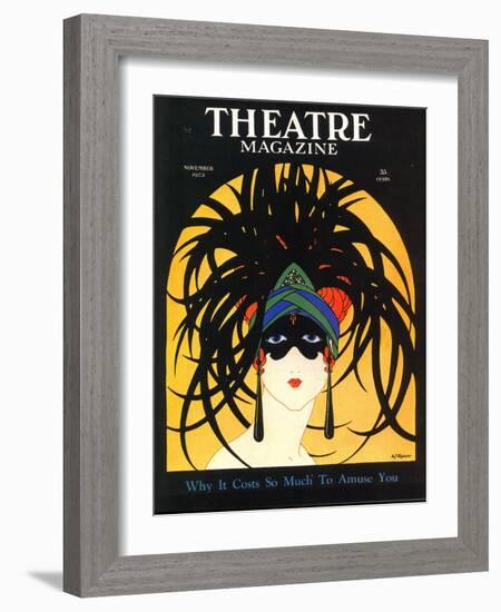 Theatre, Masks Magazine, USA, 1920-null-Framed Giclee Print