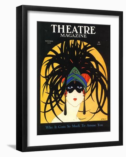 Theatre, Masks Magazine, USA, 1920-null-Framed Giclee Print