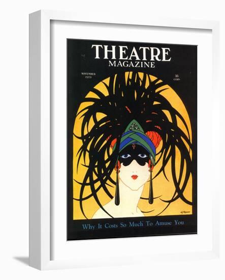 Theatre, Masks Magazine, USA, 1920-null-Framed Giclee Print