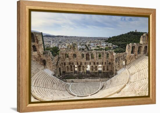 Theatre of Herod Atticus Below the Acropolis with the Hill of Philippapos and City View, Athens-Eleanor Scriven-Framed Premier Image Canvas