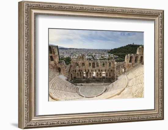 Theatre of Herod Atticus Below the Acropolis with the Hill of Philippapos and City View, Athens-Eleanor Scriven-Framed Photographic Print
