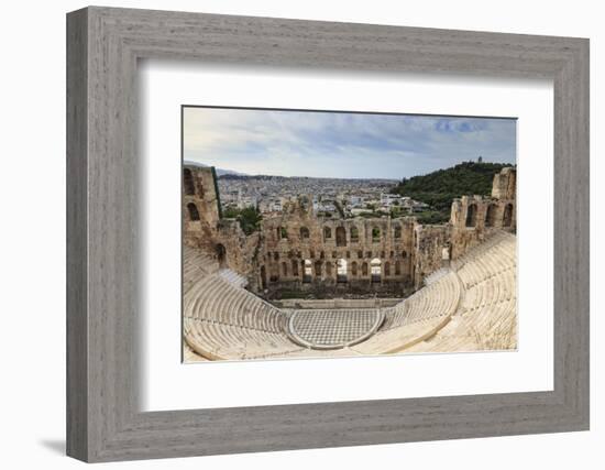 Theatre of Herod Atticus Below the Acropolis with the Hill of Philippapos and City View, Athens-Eleanor Scriven-Framed Photographic Print