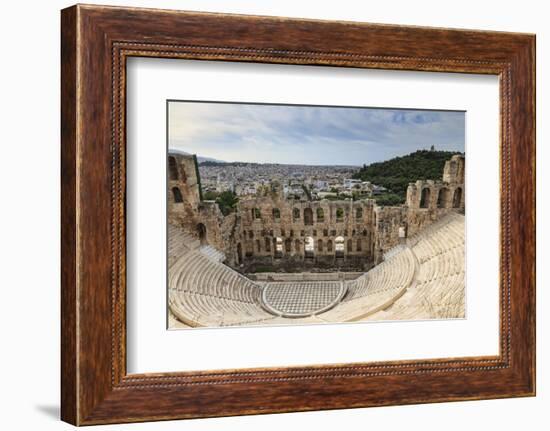 Theatre of Herod Atticus Below the Acropolis with the Hill of Philippapos and City View, Athens-Eleanor Scriven-Framed Photographic Print