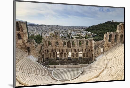 Theatre of Herod Atticus Below the Acropolis with the Hill of Philippapos and City View, Athens-Eleanor Scriven-Mounted Photographic Print