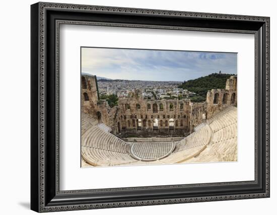 Theatre of Herod Atticus Below the Acropolis with the Hill of Philippapos and City View, Athens-Eleanor Scriven-Framed Photographic Print