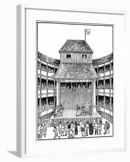 Theatre or Playhouse in the Time of Elizabeth I-null-Framed Giclee Print