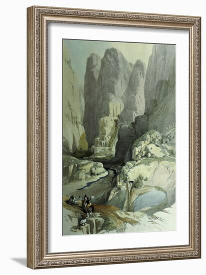 Theatre, Petra, Jordan, at Entrance to City, 1839 Watercolour-David Roberts-Framed Giclee Print