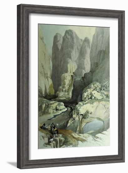 Theatre, Petra, Jordan, at Entrance to City, 1839 Watercolour-David Roberts-Framed Giclee Print