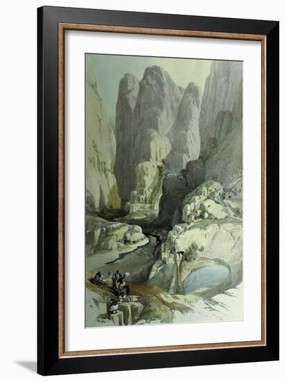 Theatre, Petra, Jordan, at Entrance to City, 1839 Watercolour-David Roberts-Framed Giclee Print