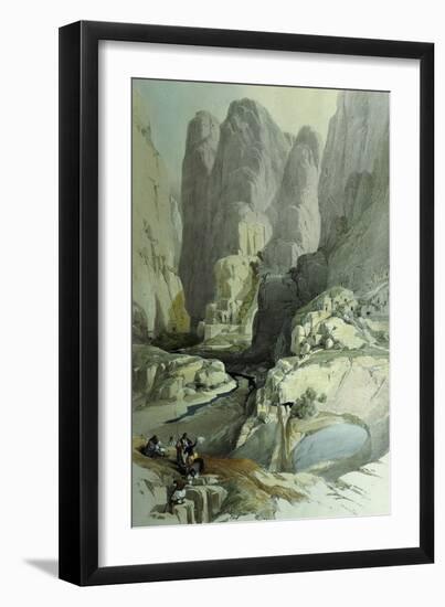 Theatre, Petra, Jordan, at Entrance to City, 1839 Watercolour-David Roberts-Framed Giclee Print