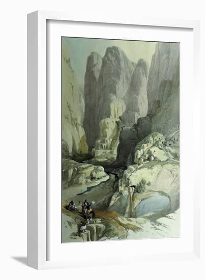 Theatre, Petra, Jordan, at Entrance to City, 1839 Watercolour-David Roberts-Framed Giclee Print