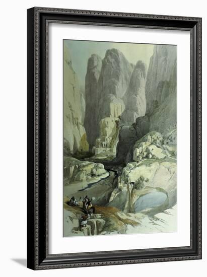 Theatre, Petra, Jordan, at Entrance to City, 1839 Watercolour-David Roberts-Framed Giclee Print