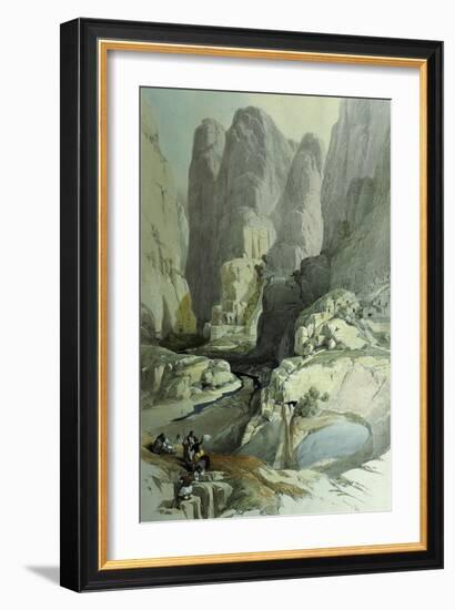 Theatre, Petra, Jordan, at Entrance to City, 1839 Watercolour-David Roberts-Framed Giclee Print