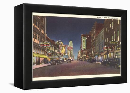 Theatre Row at Night, Dallas-null-Framed Stretched Canvas