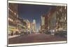 Theatre Row at Night, Dallas-null-Mounted Art Print