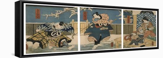 Theatre Scene, 1844-Utagawa Kunisada-Framed Premier Image Canvas