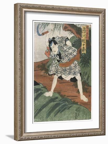 Theatre Scene, 1844-Utagawa Kunisada-Framed Giclee Print