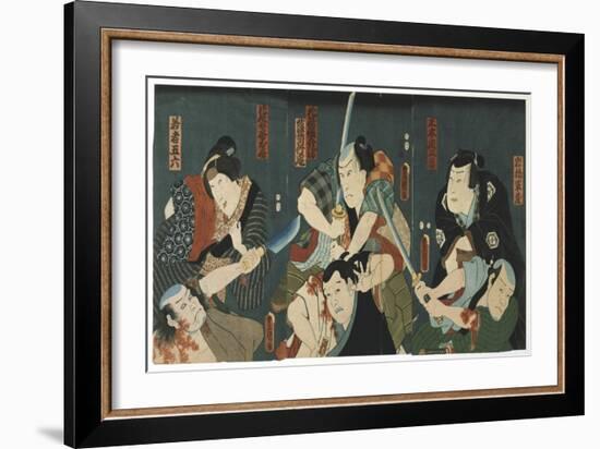 Theatre Scene, 1844-Utagawa Kunisada-Framed Giclee Print