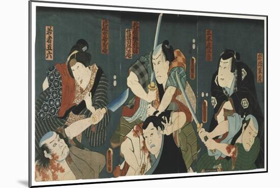 Theatre Scene, 1844-Utagawa Kunisada-Mounted Giclee Print