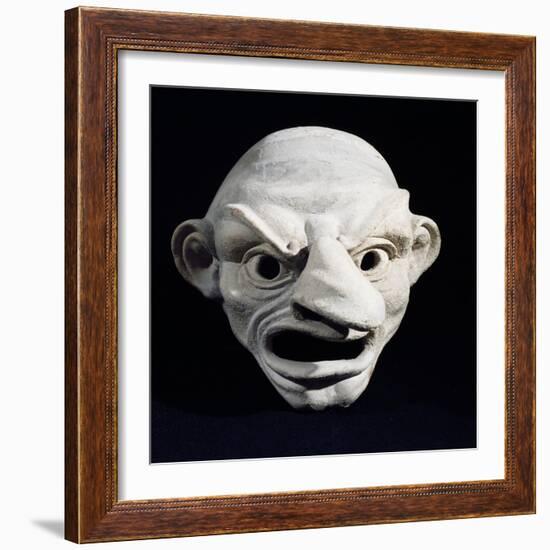 Theatrical Mask, 3rd Century BC-null-Framed Giclee Print