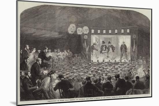 Theatricals on Board HMS Perseus, in Yokohama Bay-null-Mounted Giclee Print