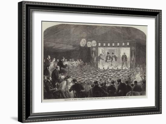 Theatricals on Board HMS Perseus, in Yokohama Bay-null-Framed Giclee Print