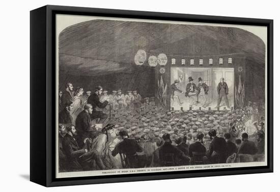 Theatricals on Board HMS Perseus, in Yokohama Bay-null-Framed Premier Image Canvas