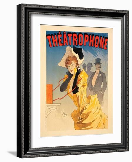 Théâtrophone, 1890-Jules Chéret-Framed Giclee Print