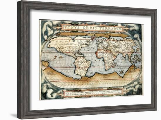 "Theatrum Orbis Terrarum" (Anntwerp, 1570)-Abraham Ortelius-Framed Art Print