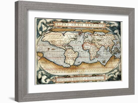 "Theatrum Orbis Terrarum" (Anntwerp, 1570)-Abraham Ortelius-Framed Art Print